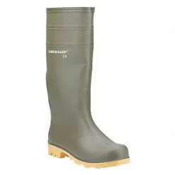 Dunlop Universal Metal Free Non Safety Wellies Green Size 10