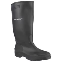 Dunlop Pricemaster 380PP Metal Free Non Safety Wellies Black Size 7