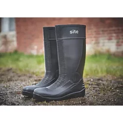 Site Trench Safety Wellies Black Size 11 8 Site Trench Safety Wellies Black Size 11 -Wellies Boots Store 26555 A2