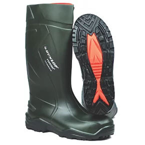 Dunlop Purofort+ Safety Wellies Green Size 11 2 Dunlop Purofort+ Safety Wellies Green Size 11 - Image 2