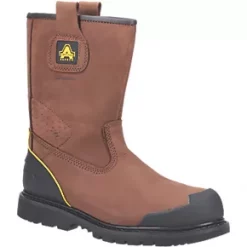 Amblers FS223 Metal Free Safety Rigger Boots Brown Size 12