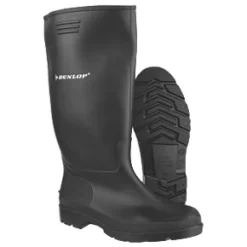 Dunlop Pricemaster 380PP Metal Free Non Safety Wellies Black Size 10 -Wellies Boots Store 6637C A2