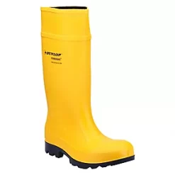 Dunlop Purofort Professional Safety Wellies Yellow Size 6