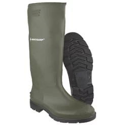 Dunlop Pricemaster 380VP Metal Free Non Safety Wellies Green Size 5 -Wellies Boots Store 8910C A2