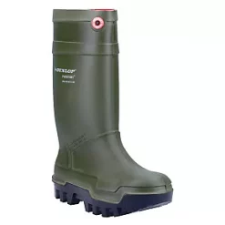 Dunlop Purofort Thermo+ Safety Wellies Green Size 6
