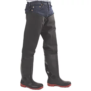 Amblers Rhone Safety Thigh Waders Black/Red Size 7 2 Amblers Rhone Safety Thigh Waders Black/Red Size 7 - Image 2